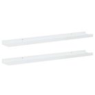vidaXL Wall Shelves 2 pcs High Gloss White 31.5"x3.5"x1.2"
