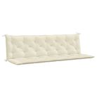 vidaXL Garden Bench Cushion Cream White 78.7"x(19.7"+19.7")x2.8" Oxford Fabric