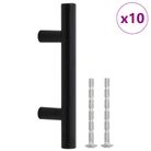 vidaXL Cabinet Handles 10 pcs Black 64 mm Stainless Steel