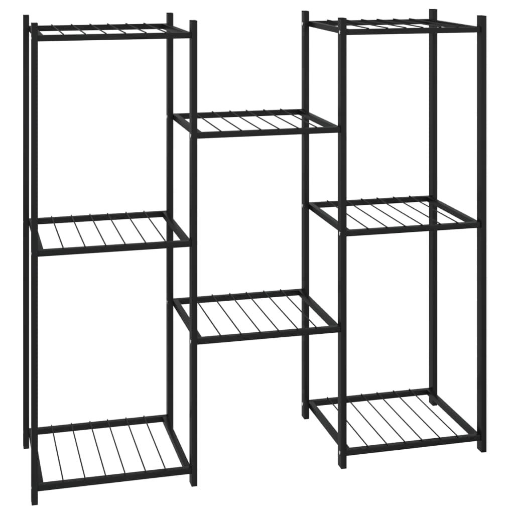 vidaXL Flower Stand 32.7"x9.8"x31.5" Black Iron