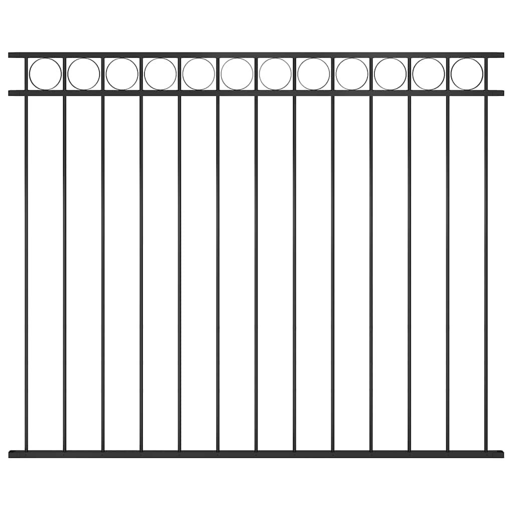 vidaXL Fence Panel ASSEN Steel 1.7x1.5 m Black