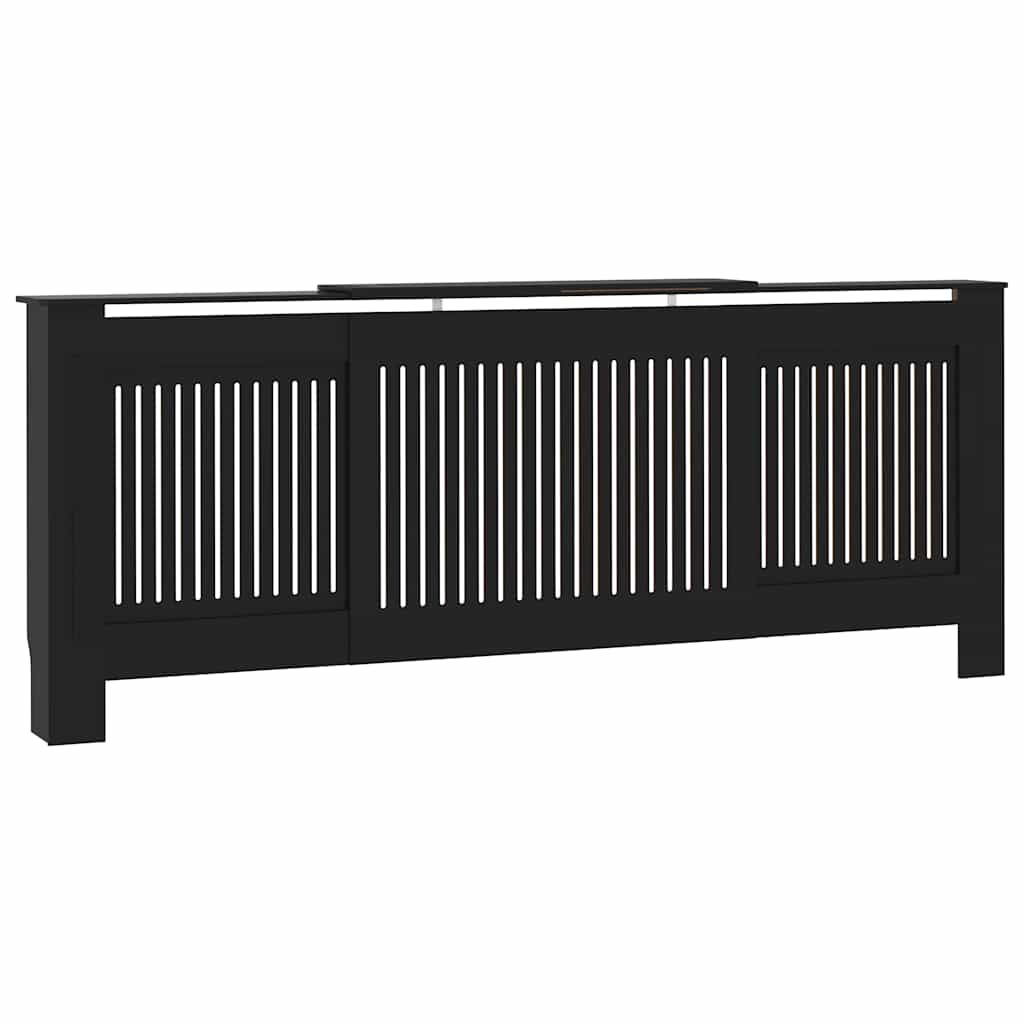 vidaXL Engineered Wood Radiator Cover Black 80.7"