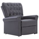 vidaXL Reclining Chair Gray Faux Leather