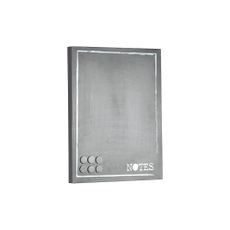 Gray metal notice board LABEL51 Memo