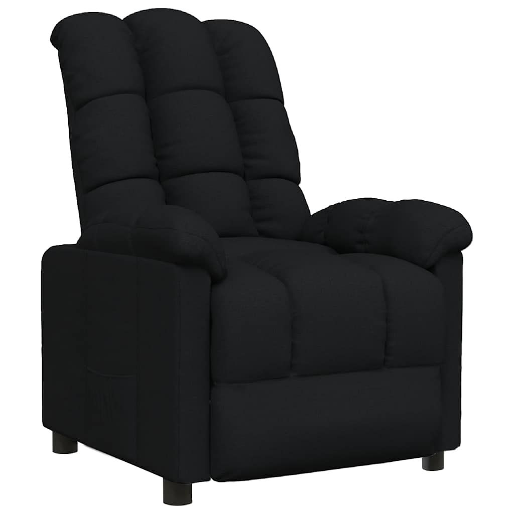 vidaXL Recliner Chair Black Fabric