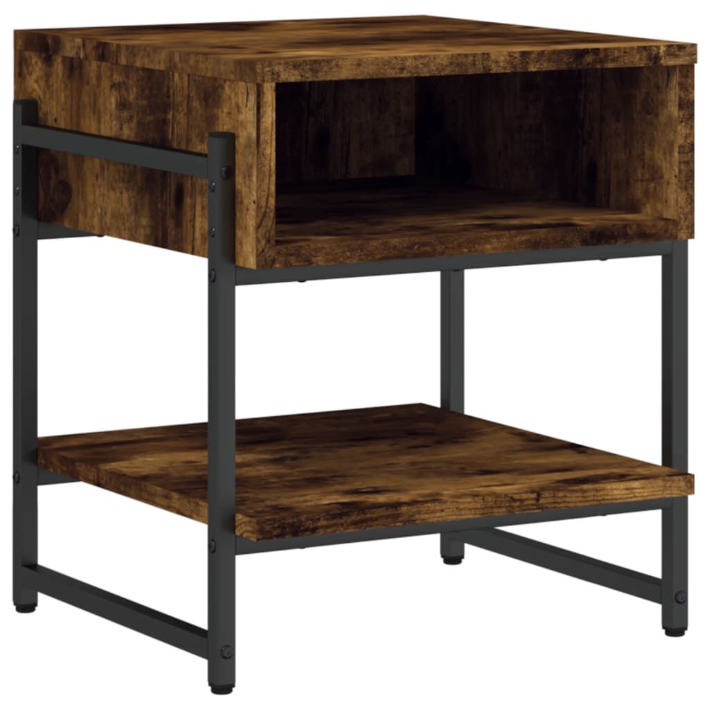 vidaXL Coffee Table Smoked Oak 40x40x45 cm Engineered Wood