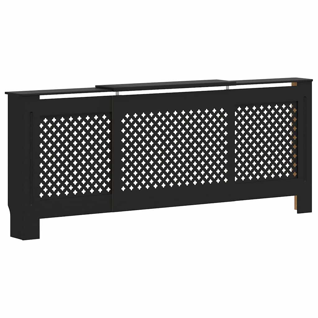 vidaXL MDF Radiator Cover Black 80.7"