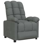vidaXL Recliner Dark Gray Fabric