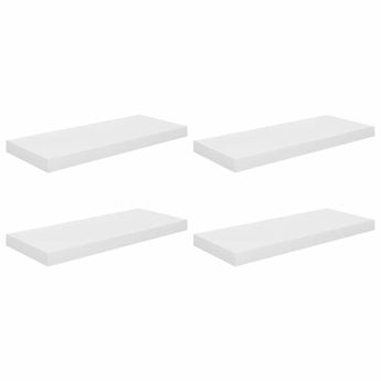 vidaXL Floating Wall Shelves 4 pcs High Gloss White 60x23.5x3.8 cm MDF
