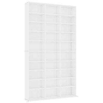 vidaXL CD Cabinet White 102x23x177.5 cm Engineered Wood