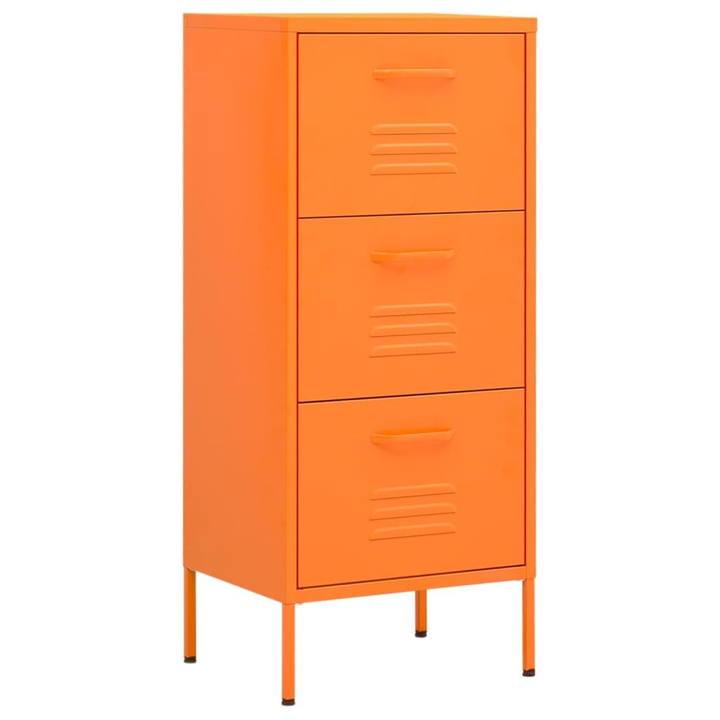 vidaXL Storage Cabinet Orange 16.7"x13.8"x40" Steel