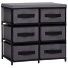 vidaXL Storage Cabinet with 6 Drawers 21.7"x11.4"x21.7" Gray Steel