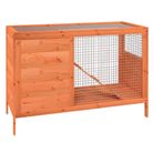 vidaXL Rabbit Hutch Brown 40.6"x17.3"x27.4" Solid Wood Pine