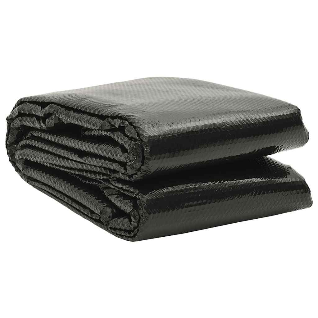 vidaXL Floating Rectangular PE Solar Pool Film 6 x 4 m Black
