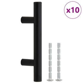 vidaXL Cabinet Handles 10 pcs Black 64 mm Stainless Steel