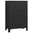 vidaXL Industrial Storage Chest Black 29.5"x15.7"x45.3" Metal