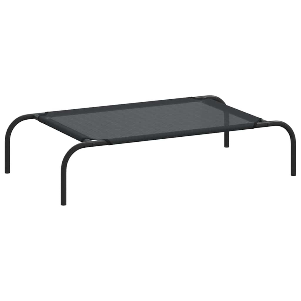 vidaXL Elevated Dog Bed Black S Textilene