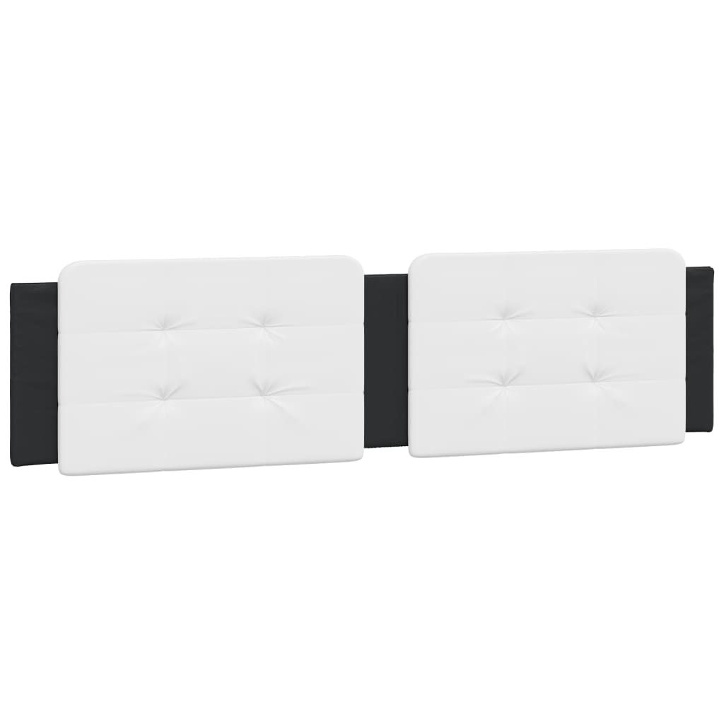 vidaXL Headboard Cushion "Zadar" White and Black 193 cm Faux Leather
