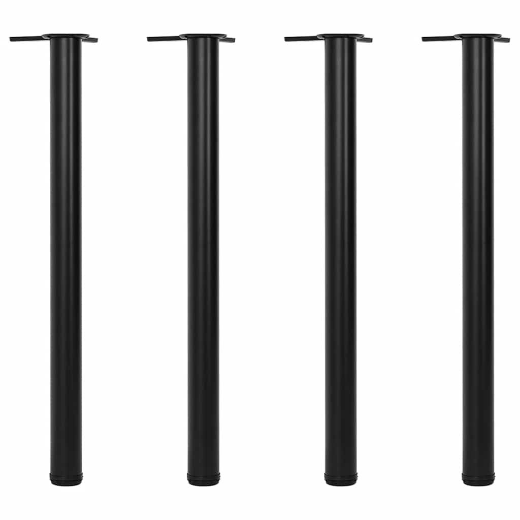 vidaXL 4 Height Adjustable Table Legs Black 34.3"