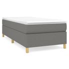 vidaXL Box Spring Bed Frame Dark Gray Twin XL Fabric (US Only)