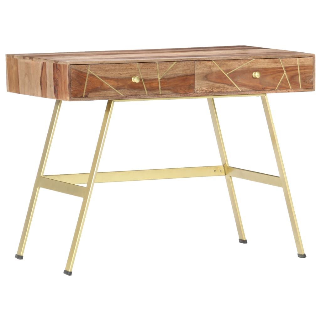 vidaXL Writing Desk with Drawers 39.4"x21.7"x29.5" Solid Acacia Wood