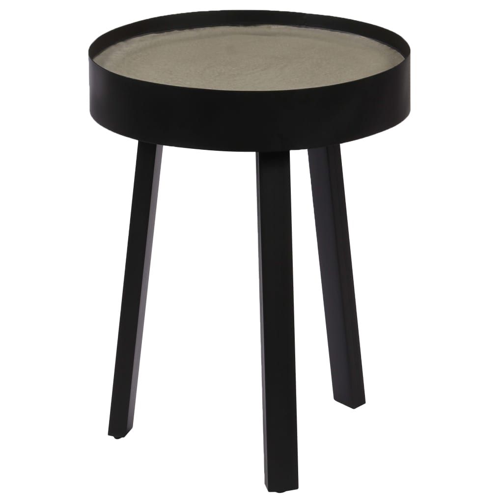 vidaXL Coffee Table Concrete Top 15.7"x21.6"
