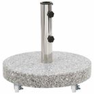 vidaXL Parasol Base Granite 66.1 lb Round Gray