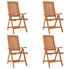 vidaXL Folding Garden Chairs 4 pcs Solid Wood Eucalyptus