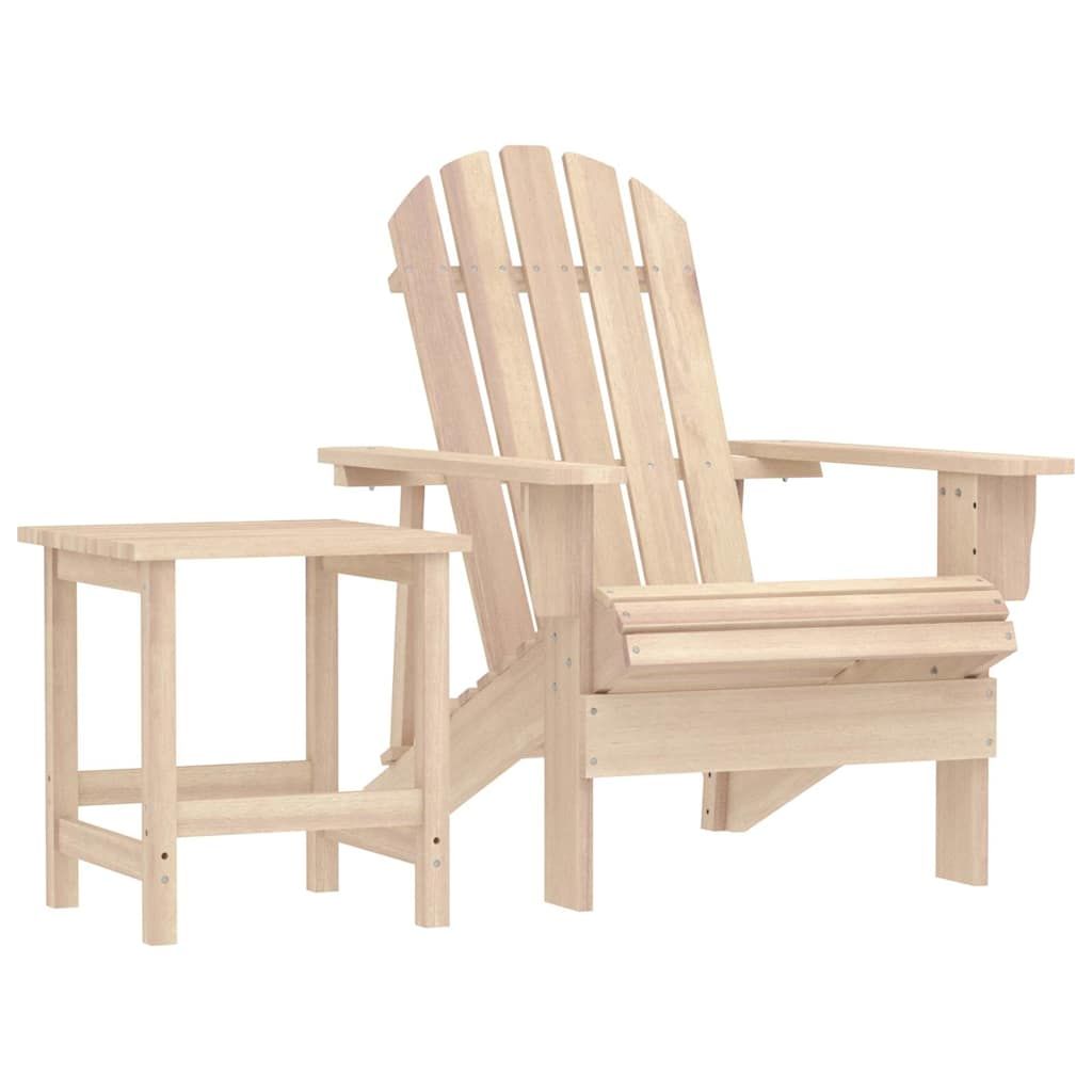 vidaXL Patio Adirondack Chair with Table Solid Fir Wood