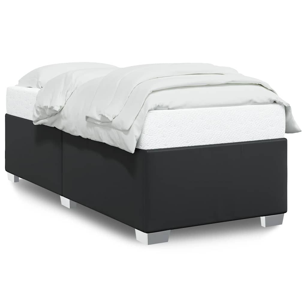 vidaXL Bed Frame without Mattress BlackÂ Twin Faux Leather