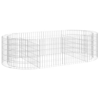 vidaXL Gabion Raised Bed Galvanised Iron 200x100x50 cm