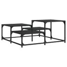 vidaXL Coffee Table Black 87.5x87.5x40 cm Engineered Wood