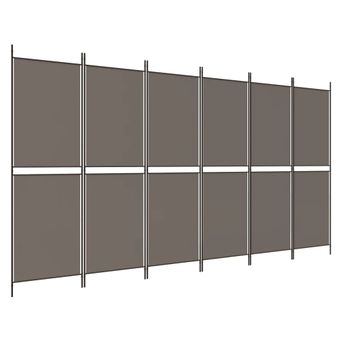 vidaXL 6-Panel Room Divider Anthracite 300x220 cm Fabric