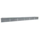 vidaXL Garden Raised Bed Galvanized Steel 236.2"x31.5"x17.7" Gray