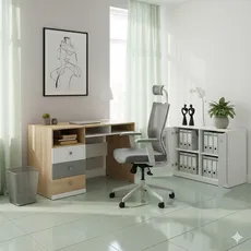 Modern office in green tones