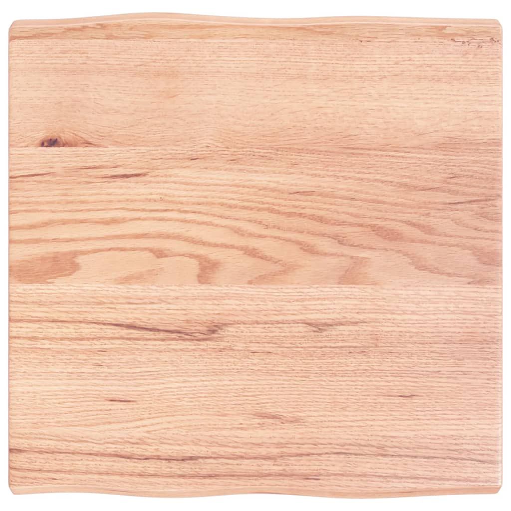 vidaXL Table Top Light Brown 23.6"x23.6"x(0.8"-1.6") Treated Solid Wood Live Edge