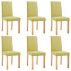 vidaXL Dining Chairs 6 pcs Green Fabric
