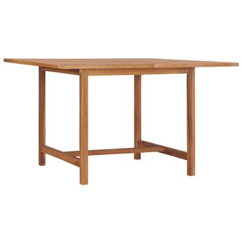 vidaXL Patio Dining Table 43.3"x43.3"x29.5" Solid Wood Teak