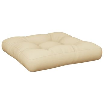 vidaXL Pallet Cushion Beige 23.6"x23.6"x4.7" Fabric