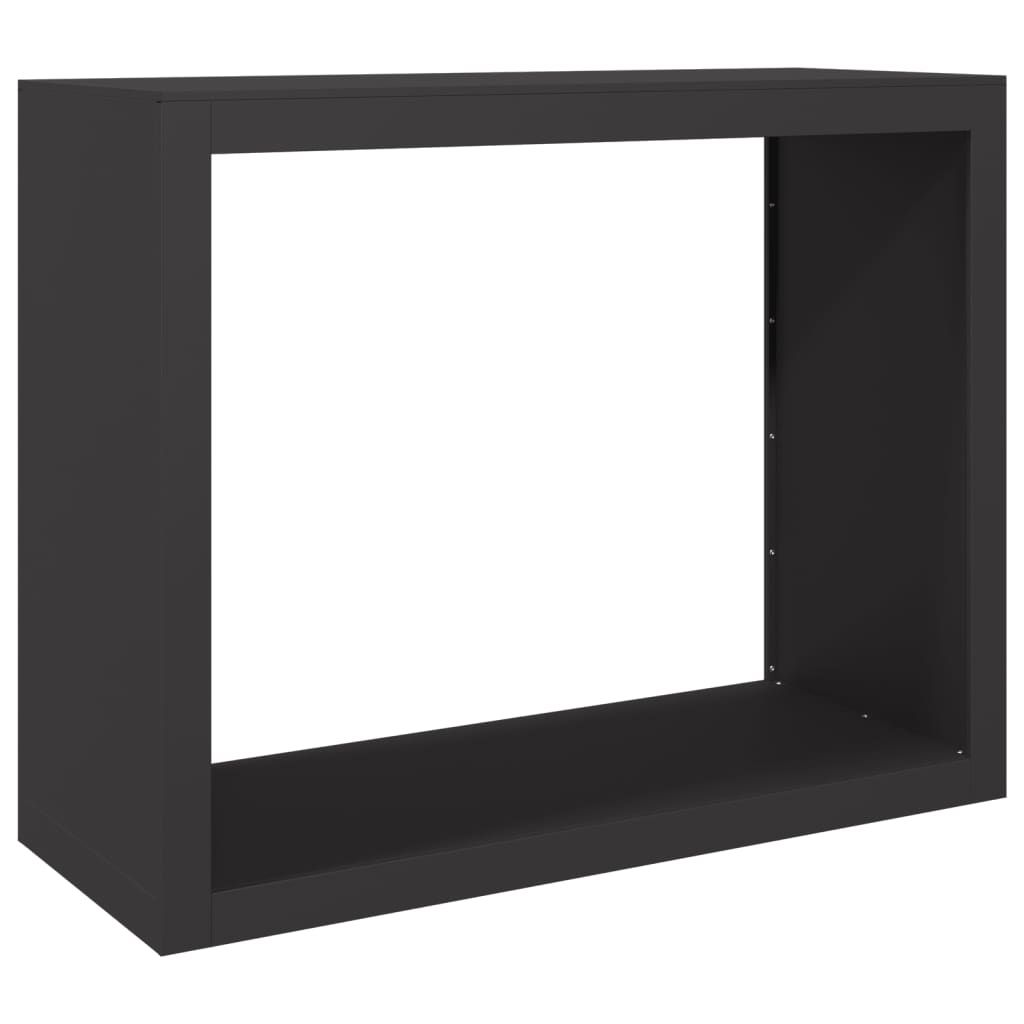 vidaXL Firewood Rack Black 39.4x15.7x31.5" Steel