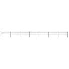 vidaXL Garden Fence with Spear Top Steel 1248x60 cm Black
