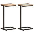 vidaXL Side Tables 2 pcs 31.5x24.5x64.5 cm Solid Reclaimed Wood