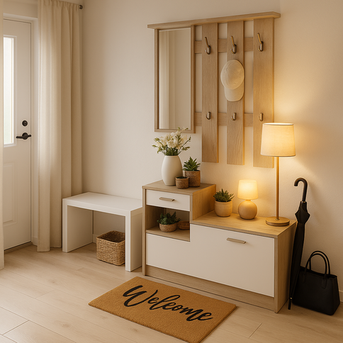 Modern hall in beige tones