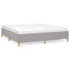 vidaXL Bed Frame without Mattress Light Grey California King Fabric