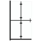 vidaXL Foldable Walk-in Shower Wall Transparent ESG Glass 39.4"x74.8"