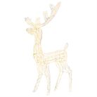 vidaXL Acrylic Reindeer Christmas Decoration 140 LEDs 4 ft Warm White