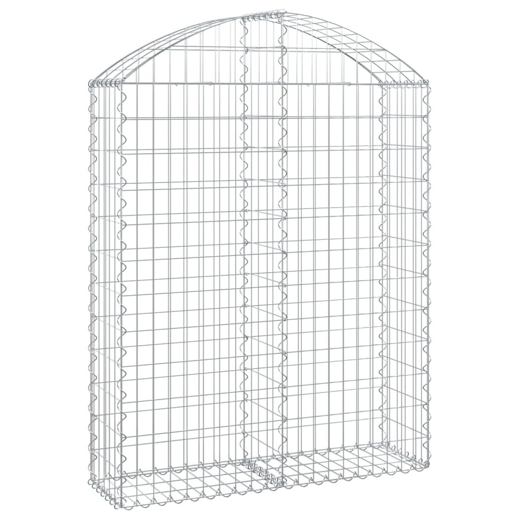 vidaXL Arched Gabion Basket 39.4"x11.8"x47.2"/55.1" Galvanized Iron