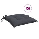 vidaXL Chair Cushions 6 pcs Anthracite 15.7"x15.7"x2.8" Oxford Fabric