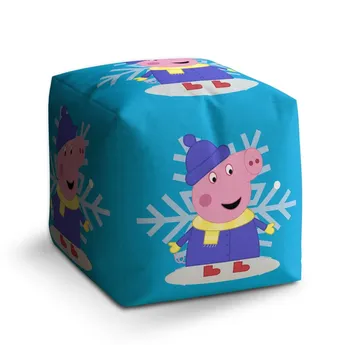 Sablio Taburet Cube Prasátko Pepina Vločka - 50x50x50 cm
