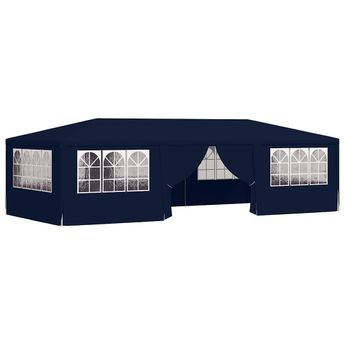 vidaXL Professional Party Tent with Side Walls 13.1'x29.5' Blue 0.3 oz/ftÂ²